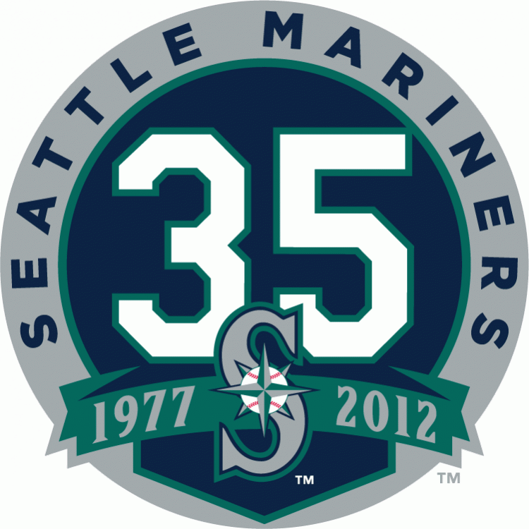 Seattle Mariners 2012 Anniversary Logo DIY iron on transfer (heat transfer)